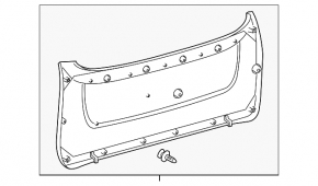 Lower trunk door trim Toyota Sienna 11-14 gray for subwoofer