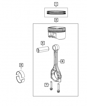 Dodge Dart 13-16 2.0 connecting rod without piston