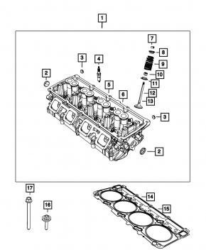 Cylinder head right Dodge Challenger 13-23 5.7 EZH