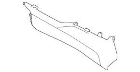 Mitsubishi Outlander 22-25 right side center console trim, black