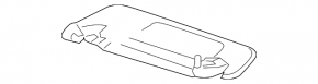 Left visor Acura ILX 13-16 gray, without hook