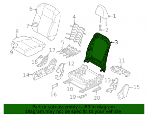 Mitsubishi Outlander 22-25 passenger seat backrest tilt adjustment motor