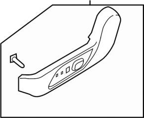 The driver's side seat cover, left, Nissan Murano z52 15-24, broken mount