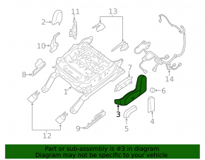 The driver's side seat cover, left, Nissan Murano z52 15-24, broken mount