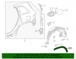 Rear left fender arch trim for Mercedes X247 GLB 20-26
