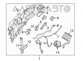 Actuator motor heater drive ventilation Ford Flex 09-19