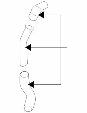 Lower cooling hose Mazda6 03-08 2.3