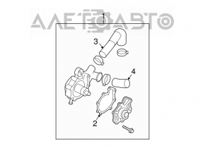 Lower cooling hose Mazda6 03-08 2.3