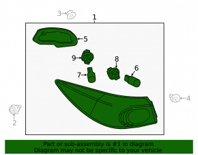 Lamp outer wing left Mazda 3 14-16 BM led