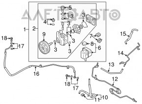 High pressure hose power steering Mazda CX-7 06-09