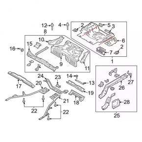Ford Mustang mk6 15- trunk trough