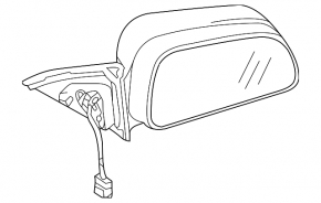 Right side mirror assembly for Mitsubishi Galant 2004-2005 USA pre-restyling