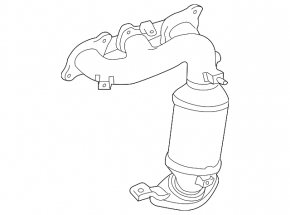 Front exhaust manifold with catalytic converter for Toyota Sienna 2007-2010 3.5, with lambda sensor