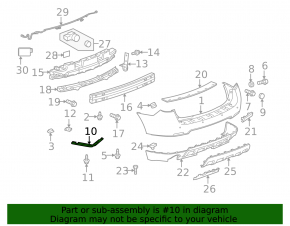 Rear bumper mount left Chevrolet Equinox 10-17