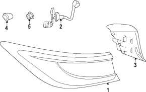 Wiring for outer wing light left Infiniti QX50 19-20