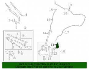 Infiniti Q60 17-20 Windshield Washer Motor