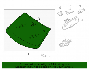 Windshield VW CC 08-17 for rain sensor, sand