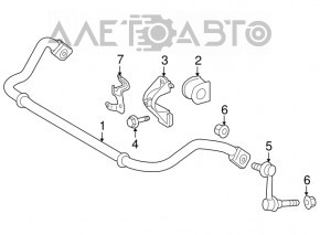 Front right stabilizer link for Lexus LS 07-17