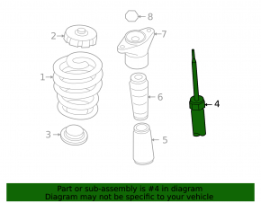 Rear left shock absorber for Audi A6 09-11