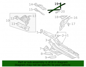 Front strut brace Audi A6 C8 19-