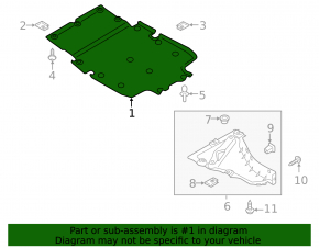 Engine protection Audi A6 C8 19-