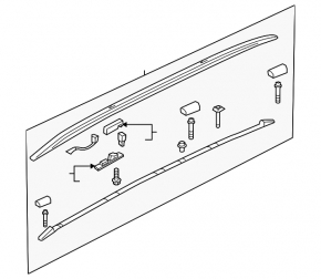 Longitudinal roof rail right Audi Q7 16-19 black