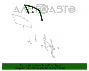Front right window seal for Jeep Patriot 11-17