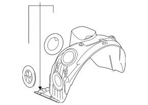 Front right fender liner Mini Cooper R56 R58 07-15 for R15
