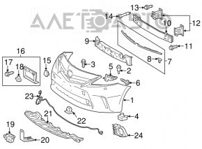 Front Bumper Absorber Toyota Prius V 12-14 prerest