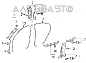Front right door opening trim Lexus IS250 IS350 06-13 beige