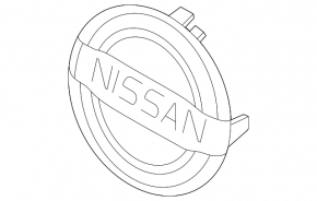 Nissan Rogue 17 Front Grille Emblem - Round, Radar