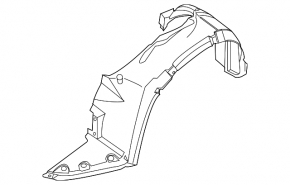 Front right fender liner for Nissan Altima 2013-2014 pre-restored
