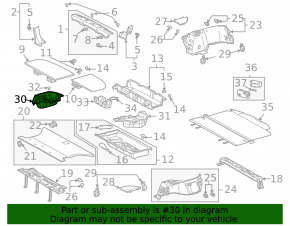 Trunk pocket right Lexus RX300 RX330 RX350 RX400h 04-09