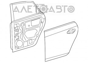 Bare rear right door for Toyota Prius 30 10-15