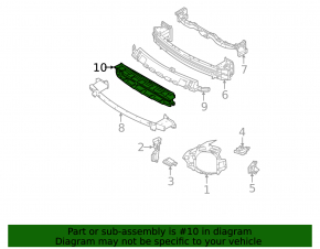 Lower radiator deflector blinds assembly Mitsubishi Outlander 22-26 2.5 with motor