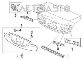 Trunk lid trim Acura ILX 13-15 prerest