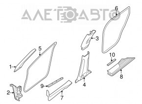 Front left door opening seal Nissan Pathfinder 13-14