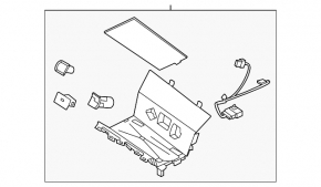 Front upper center console trim for Kia K5 2021-2024
