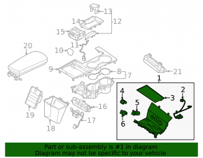 Front upper center console trim for Kia K5 2021-2024