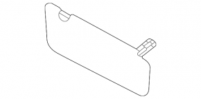 Right visor for Kia K5 21-24 without sunroof, black