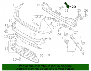 Rear bumper reinforcement Kia Niro 23-26 EV