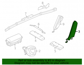 Airbag front seat left Audi A3 8V 15-20 4d, 5d
