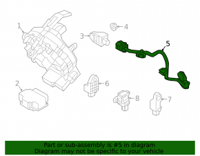 Wiring for the front airbag sensor, left, Kia Optima 16-20