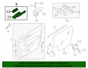 Front right window lift control for Kia Sportage 17-22 with trim