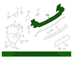 Rear bumper reinforcement for Porsche Cayenne 19-23