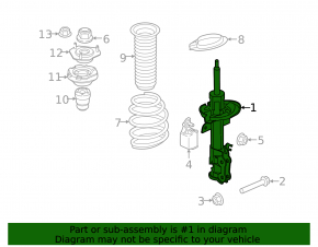 Front left shock absorber Ford Fiesta 11-19
