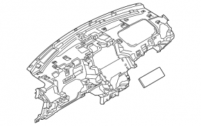Torpedo front panel with AIRBAG Lincoln MKZ 13-20