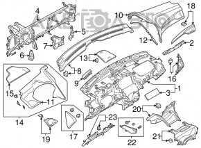Torpedo front panel with AIRBAG Lincoln MKZ 13-20