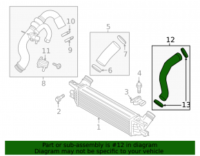 Intercooler pipe left Ford Mustang mk6 15- 2.3T