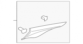 Upper right rear pillar trim Lincoln MKZ 17-20 beige, behind the window